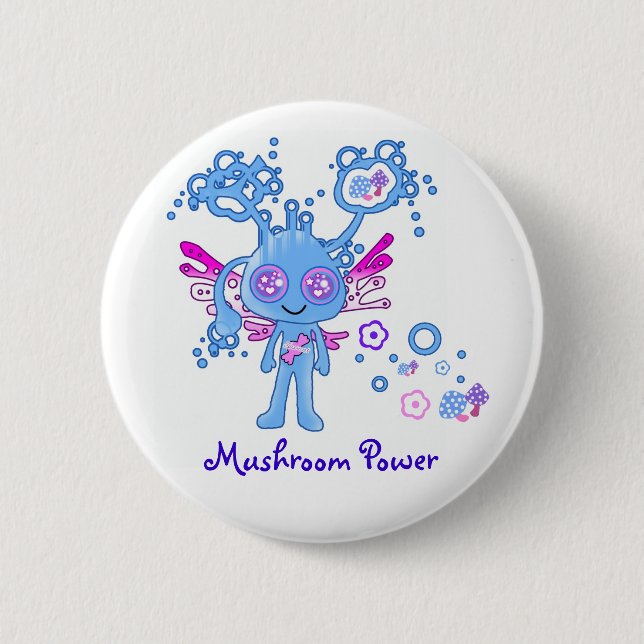 Kawaii Mushroom Power Button (Front)