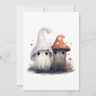 Kawaii Mushroom Trolls Invitation