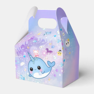 Kawaii narwhal in the dreamy kingdom favour box