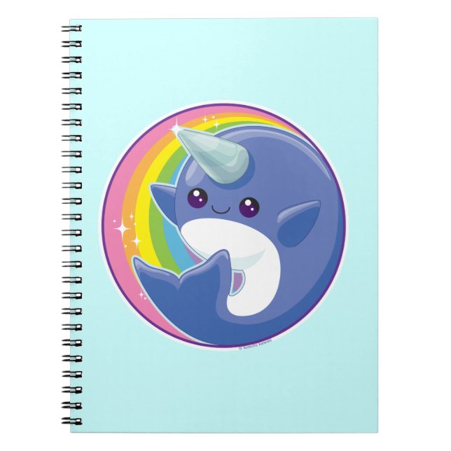 Kawaii Narwhal Notebook (Front)