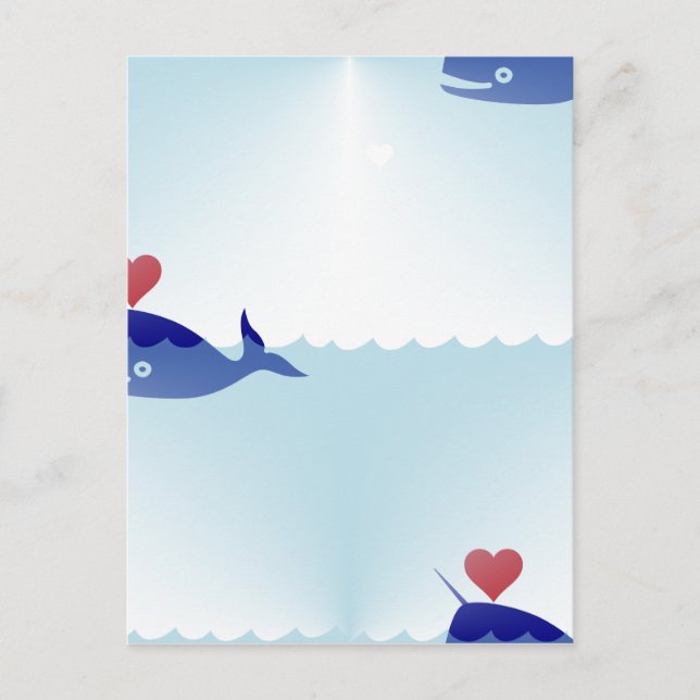 kawaii narwhal postcard (Front)