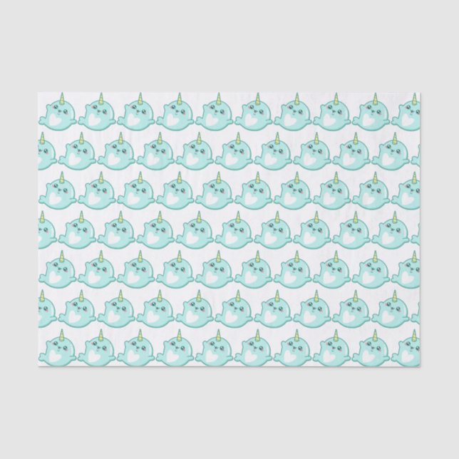 Kawaii Narwhal Tissue Paper (Front)