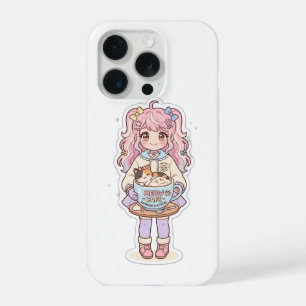 Kawaii Neko Cafe Anime Girl Chibi iPhone Case