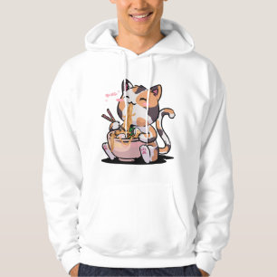 Kawaii Neko Cat Ramen Bowl Anime Otaku Japanese No Hoodie