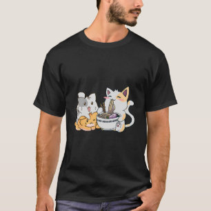 Kawaii Neko Ramen Anime Cat Noodles T-Shirt