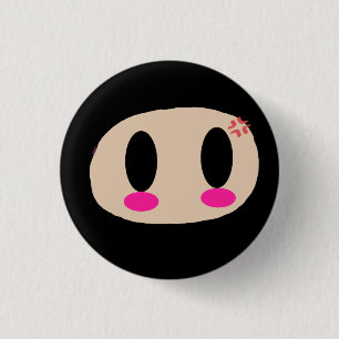 Kawaii Ninja Face Button