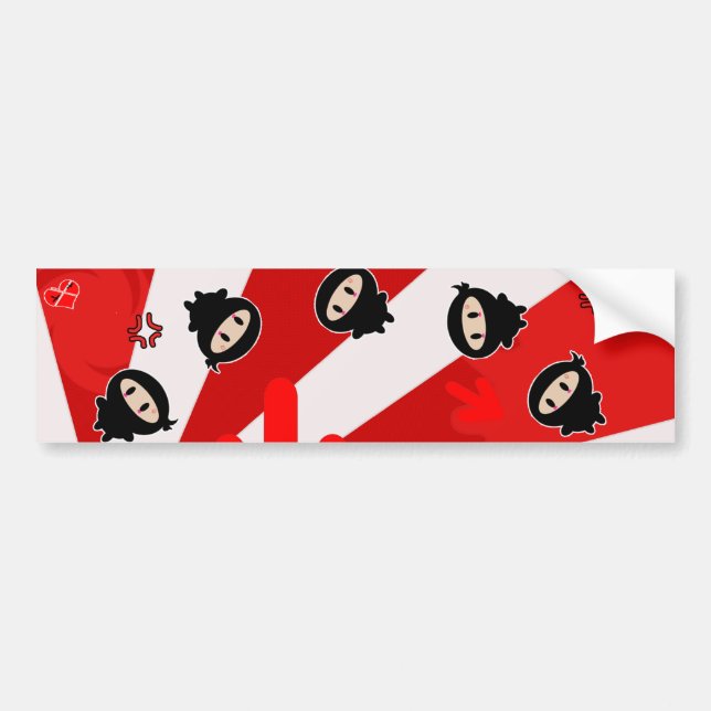 Kawaii Ninja Flipz Bumper Sticker (Front)
