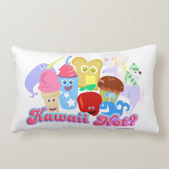Kawaii Not Cute Characters Lumbar Pillow Zazzle