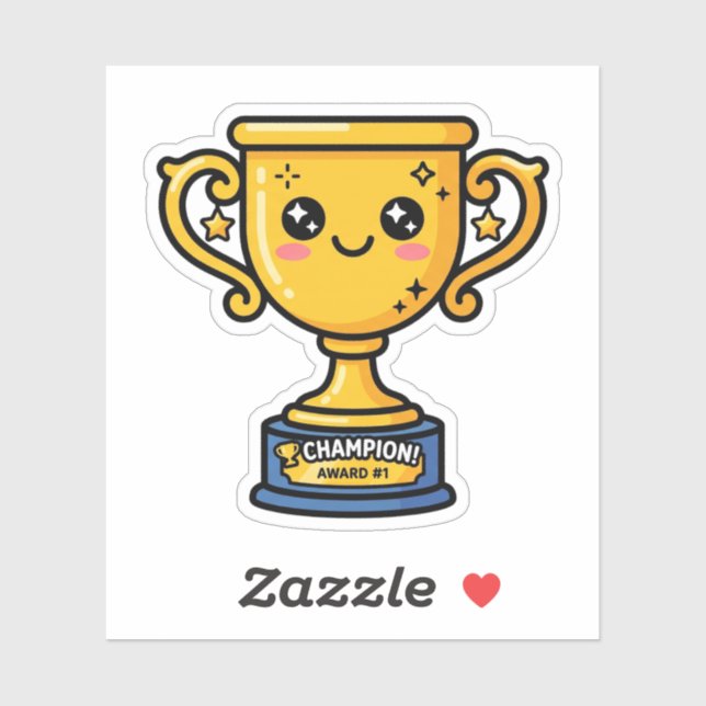 Kawaii Number One Champion Trophy Father's Day (Sheet)
