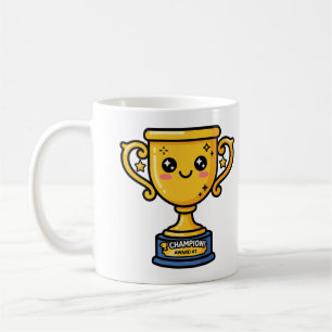 Kawaii Number One Champion Trophy Father's Day Coffee Mug