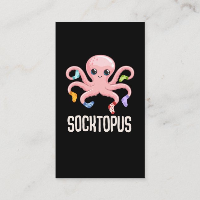 Kawaii Octopus Cute Kraken Sea Animal Lover Business Card (Front)