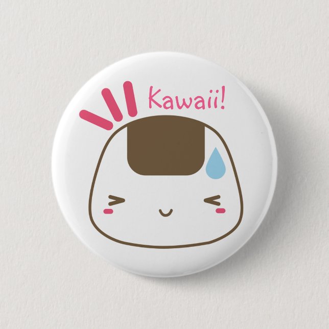 Kawaii Onigiri button (Front)