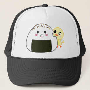 Kawaii "Onigiri" Rice Ball with Ejiki the Chick Trucker Hat