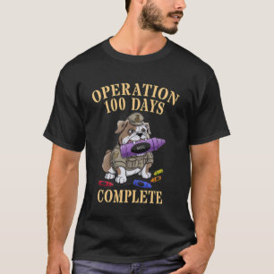 Kawaii Operation 100 Days Mission Complete Militar T-Shirt