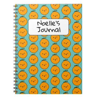 Kawaii Orange Customisable Personalised Journal