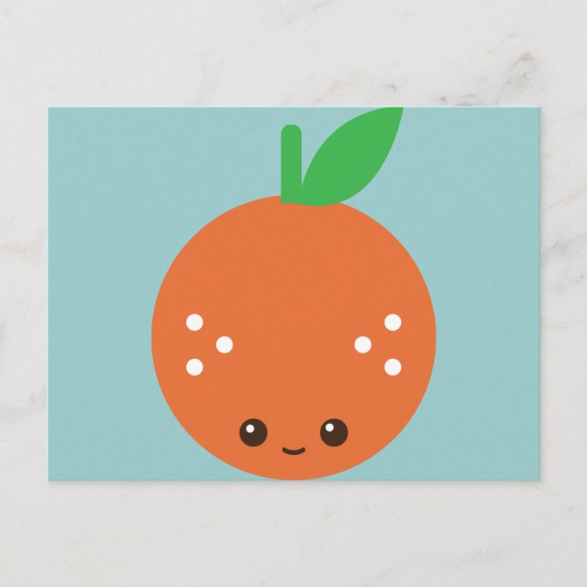 Kawaii Orange Postcard (Front)