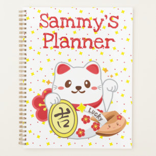 Kawaii Oriental Lucky Cat & Fortune Cookie Planner