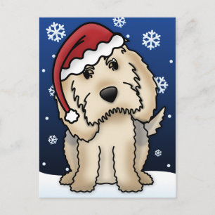 Kawaii Otterhound Christmas Postcard