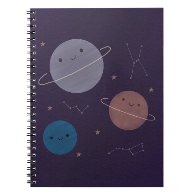 Kawaii Outer Space Notebook (Front)