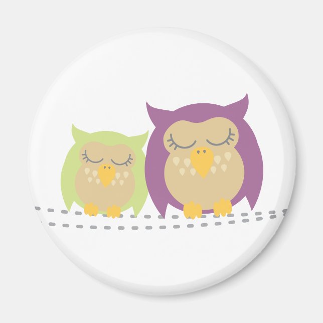 Kawaii Owls Magnet (Front)