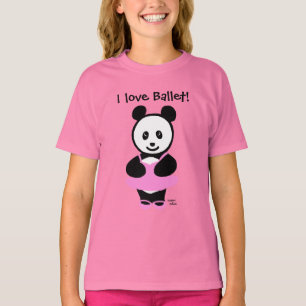 Kawaii Panda Ballet Dancer T-Shirt