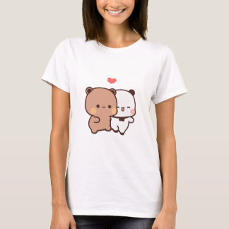 Kawaii Panda bear couple, bubu and dudu love T-Shirt
