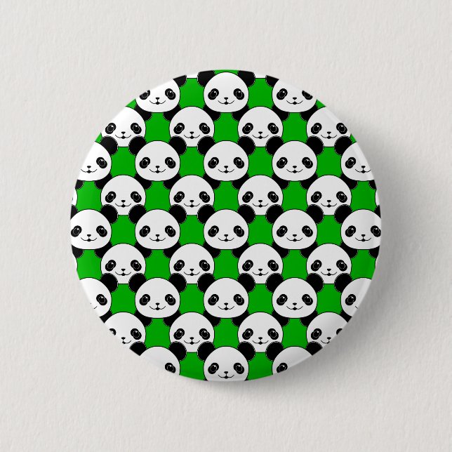 Kawaii Panda Bear Pattern 6 Cm Round Badge (Front)