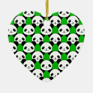 Kawaii Panda Bear Pattern Ceramic Ornament