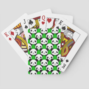 Kawaii Panda Bear Pattern Playing Cards