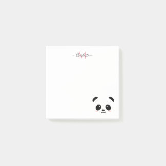 Kawaii panda bear personalised monogram post-it notes