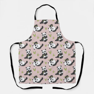 Kawaii Panda Cartoon Animal Pattern Cute Summer Apron