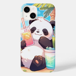 Kawaii Panda Chill on The Beach Case-Mate iPhone 14 Case