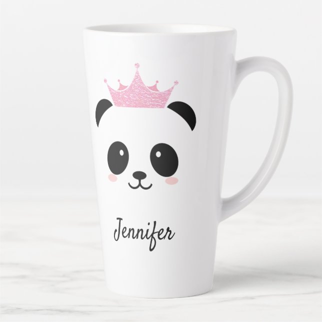 Kawaii panda cute queen personalised latte mug (Right)