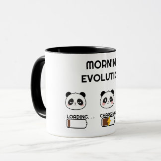 Kawaii Panda Mood Level Progression Cartoon Art Mug
