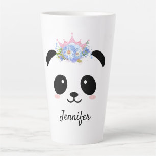 Kawaii panda queen personalised latte mug