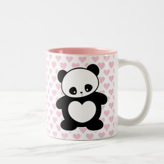 Kawaii panda Two-Tone coffee mug