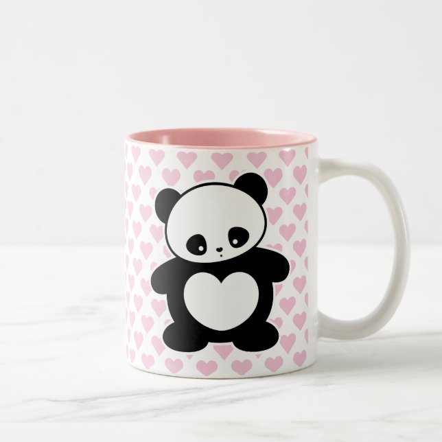 Kawaii panda Two-Tone coffee mug (Right)