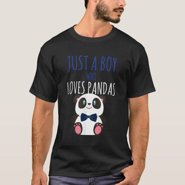 Kawaii Panda Who Loves Pandas T-Shirt (Front)