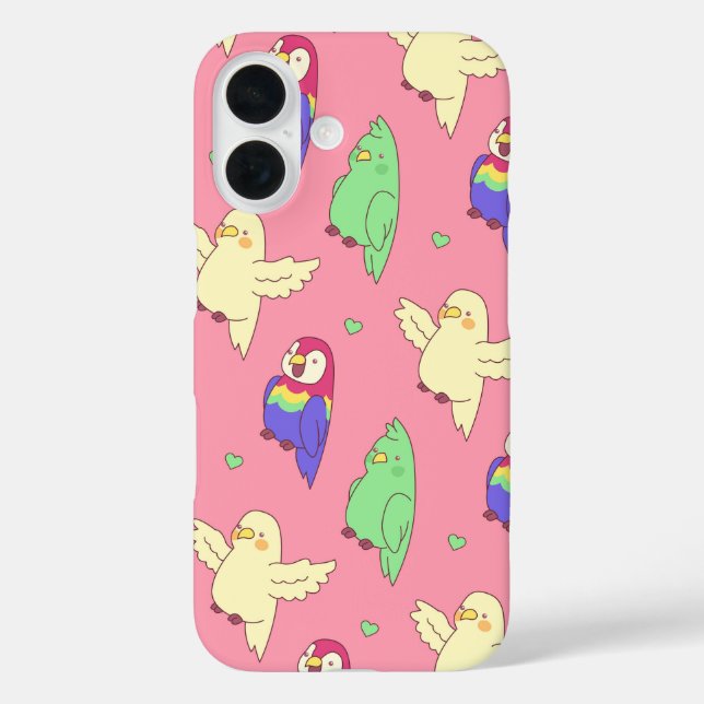 Kawaii Parrots Case-Mate iPhone Case (Back)