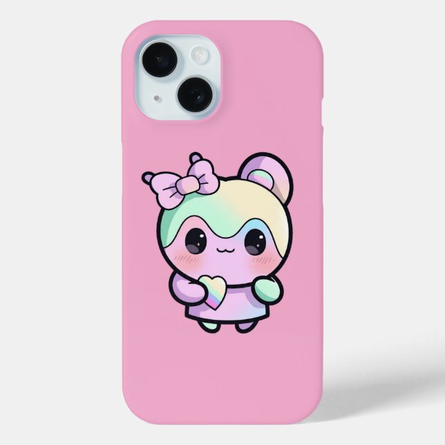 Kawaii Pastel Bear Cute Aesthetic Animal  Case-Mate iPhone Case (Back)