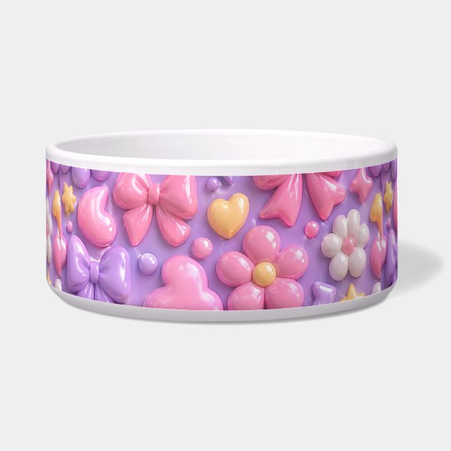 Kawaii Pastel Bows & Hearts Seamless Pattern (Front)