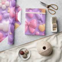 Kawaii Pastel Bows & Hearts Seamless Pattern