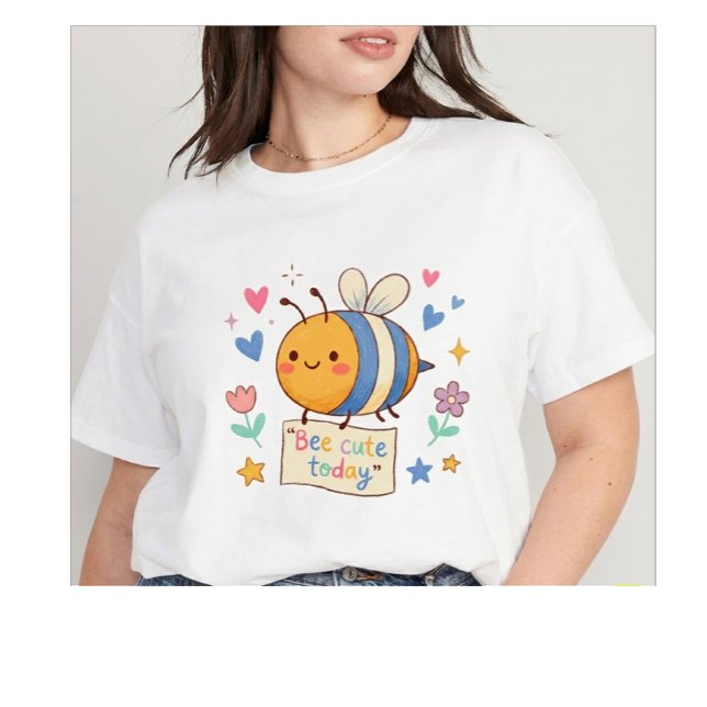  Kawaii Pastel Bumblebee  with "Bee Cute Today T-Shirt (Creator Uploaded)