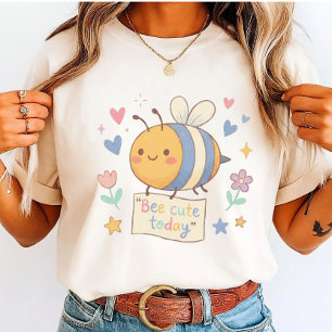  Kawaii Pastel Bumblebee  with "Bee Cute Today T-Shirt