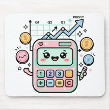 Kawaii Pastel Calculator Finance Student Sticker
