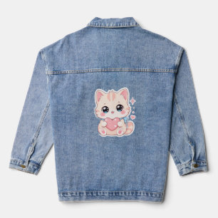 Kawaii Pastel Cat Heart Cute Women's Jacket