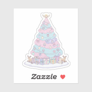 Kawaii Pastel Christmas Tree Cute Pink & Blue