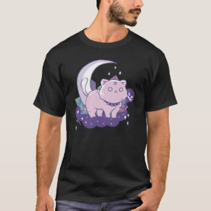 Kawaii Pastel Colour Gothic Cute Goth Cat T-Shirt
