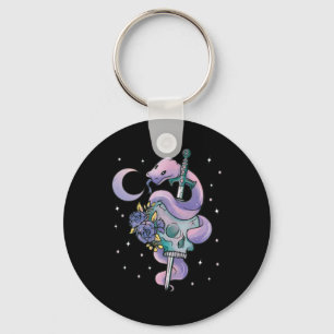 Kawaii Pastel Colours Gothic Cute Goth Snake Key Ring