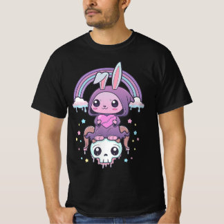 Kawaii Pastel Goth Cute Creepy Rabbit T-Shirt